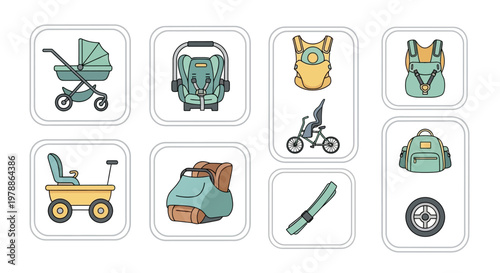 Collection of baby and kid items.