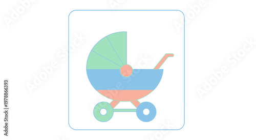 Colorful baby stroller for newborns only.