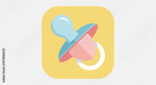 Baby pacifier colorful plastic object.