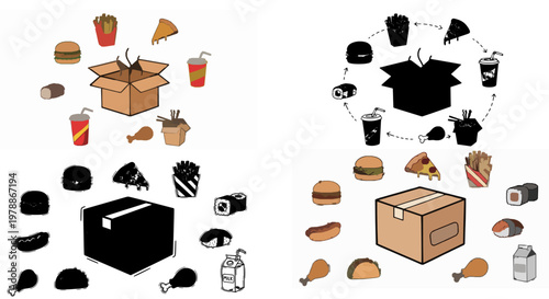 Flat-Design-Illustration-Food-Packaging-Delivery-Concept-Visuals