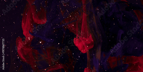 An Abstract Grunge Illustration with Water and Liquid Colors