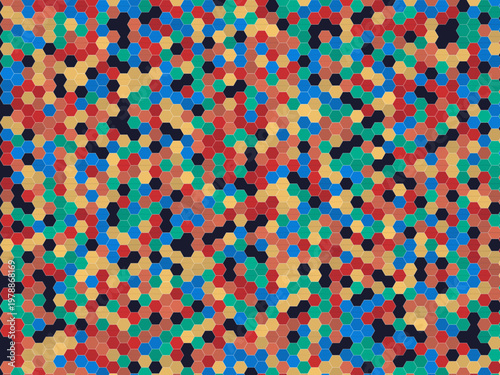 Photography Vibrant Hex Flow Noise Texture Vector Design