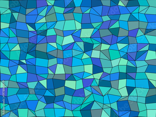 Gothic Stained Glass Window Colorful Polygon Mosaic Wallpaper
