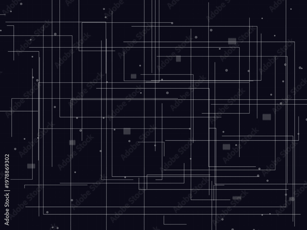 Obraz premium Electronic PCB Pattern Futuristic Digital Design Backdrop