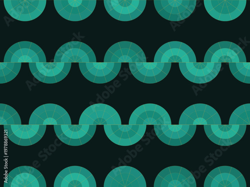 Luxury Geometric Fan Motif Elegant Abstract Vector Background