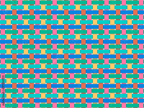 Woven Fabric Texture Realistic Interlaced Thread Pattern Vector