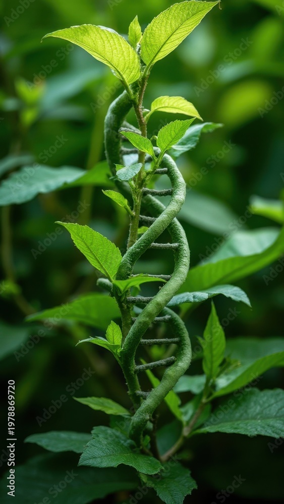 Fototapeta premium This image captures the intriguing spiral pattern of a plant in its natural habitat.