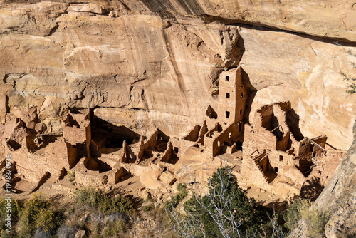 Canvastavla Square Tower House at Mesa Verde National Park in Colorado