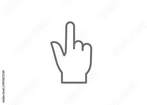 Vector of a hand pointing upwards with the index finger extended