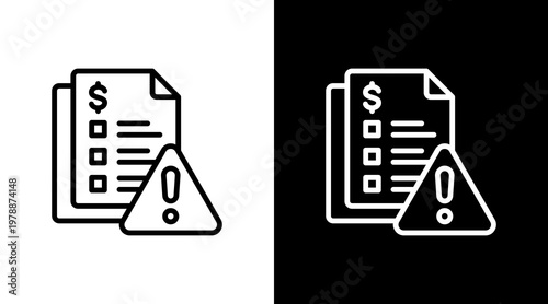 Risk Assessment White Icon Set Design