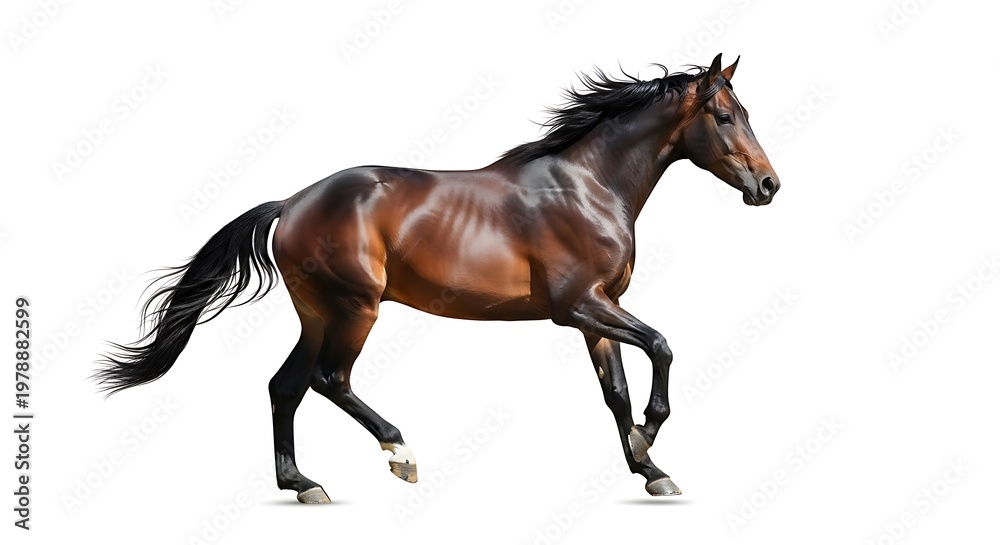 Fototapeta premium horse isolated on white background