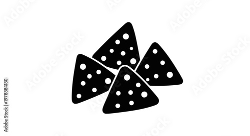 Vector illustration of nachos chips icon, simple style on a transparent background
