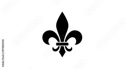 Vector illustration of fleur de lis symbol icon on a transparent background