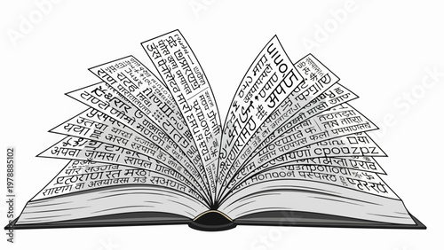 Japanese students talking vector illustration. Three young people in school uniforms conversing animatedly. Educational concept for school communication.