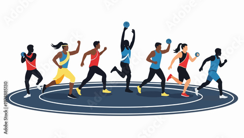 Japanese students talking vector illustration. Three young people in school uniforms conversing animatedly. Educational concept for school communication.