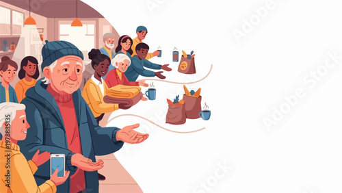 Japanese students talking vector illustration. Three young people in school uniforms conversing animatedly. Educational concept for school communication.