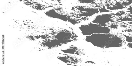 abstract black and white distressed texture of cracked earth and peeling paint for grunge background designs