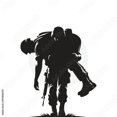 Gemini বলেছে
Soldier Assisting Wounded Comrade Silhouette