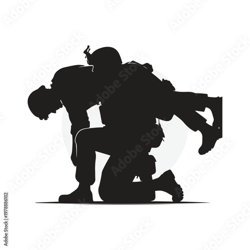 Gemini বলেছে
Soldier Assisting Wounded Comrade Silhouette