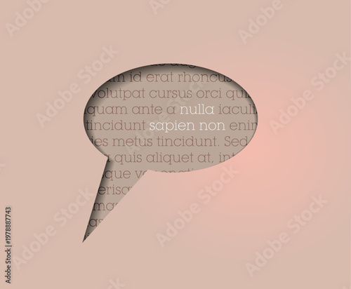 Exquisite Hollow Dialogue Box Vector Illustration