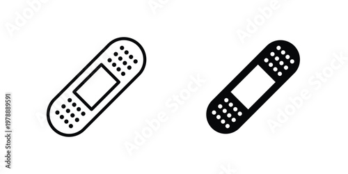 Band aid icon Outline Style. Vector Illustration in flat For Graphic Design