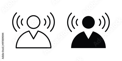 Brand awareness icon Outline Style. Vector Illustration in flat For Graphic Design