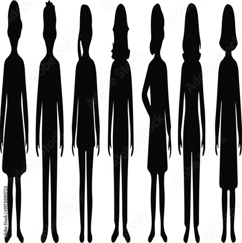 A clean vector illustration of a set of screwdrivers, screwdriver bits, and drill bits arranged as isolated metal tools on a white background in a simple and clear style