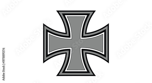 A stark depiction of the iron cross a historical symbol with complex and controversial associations