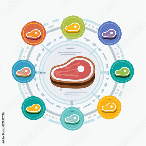 Steak Icons minimalistisch