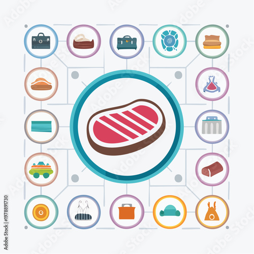 Steak Icons minimalistisch