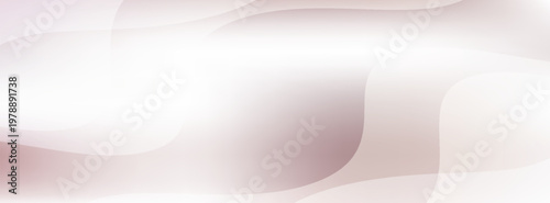Abstract vector banner with soft, muted dusty rose and mauve fluid waves on a light grey to white gradient background.