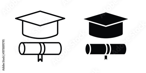 Degree icon Outline Style. Vector Illustration in flat For Graphic Design
