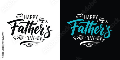 Happy father's day typography design a dual tone celebration of parenthood and love