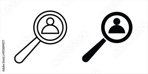 Hiring icon Outline Style. Vector Illustration in flat For Graphic Design