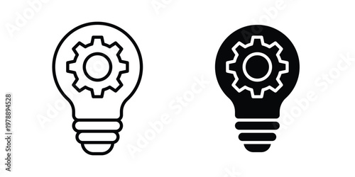 Innovation icon Outline Style. Vector Illustration in flat For Graphic Design