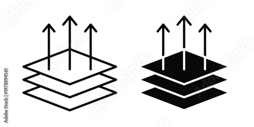 Insulation icon Outline Style. Vector Illustration in flat For Graphic Design