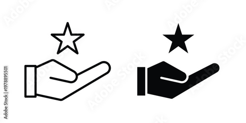 Loyalty program icon Outline Style. Vector Illustration in flat For Graphic Design