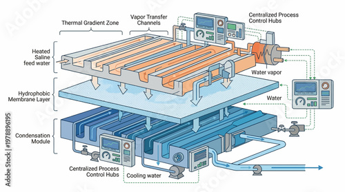 Diagram of a thermal gradient zone system.