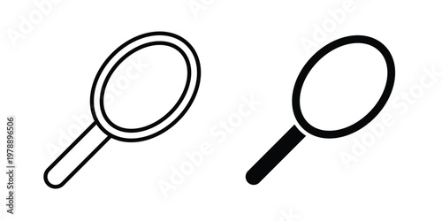 Mirror icon Outline Style. Vector Illustration in flat For Graphic Design