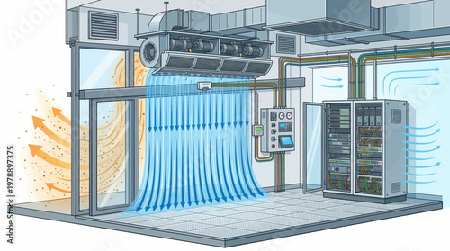 Industrial air flow control system.