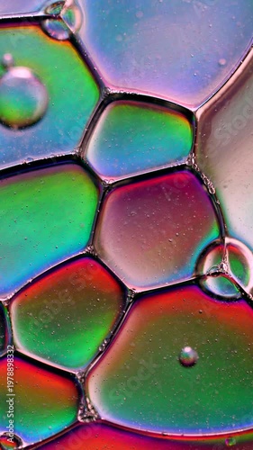 Iridescent Soap Bubbles Macro Texture Background
