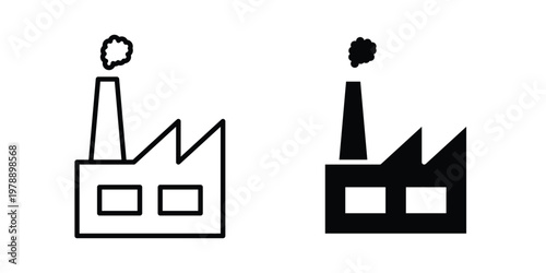 Pollution icon Outline Style. Vector Illustration in flat For Graphic Design