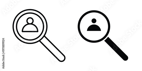 Recruitment icon Outline Style. Vector Illustration in flat For Graphic Design