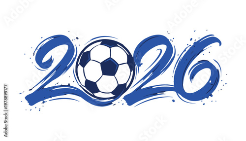 A soccer ball in the middle of 2026 And FIFA World Cup 2026, FIFA World Cup, World Cup.