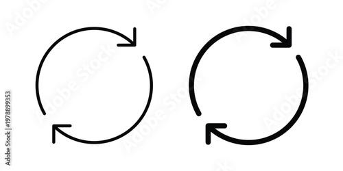 repeat icon Outline Style. Vector Illustration in flat For Graphic Design