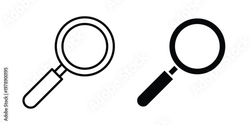 Search icon Outline Style. Vector Illustration in flat For Graphic Design
