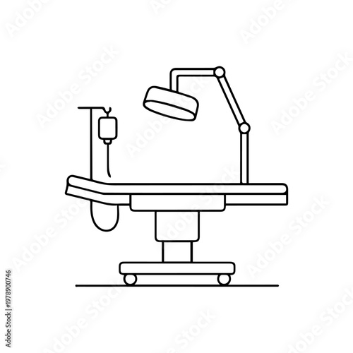 Operating table line icon
vector line icon on a white background