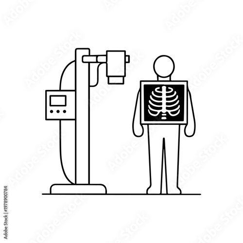 X-ray machine line icon
vector line icon on a white background