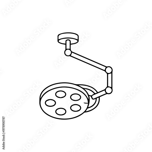 Surgical light line icon
vector line icon on a white background