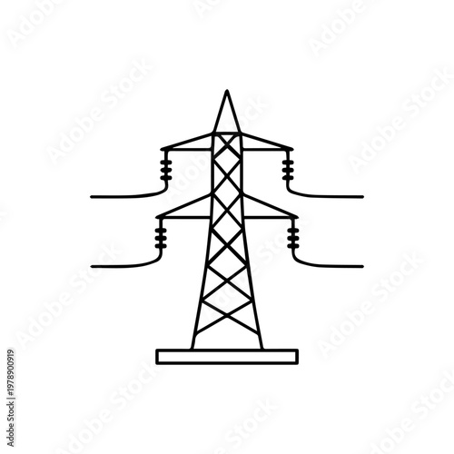 power line line icon
vector line icon on a white background